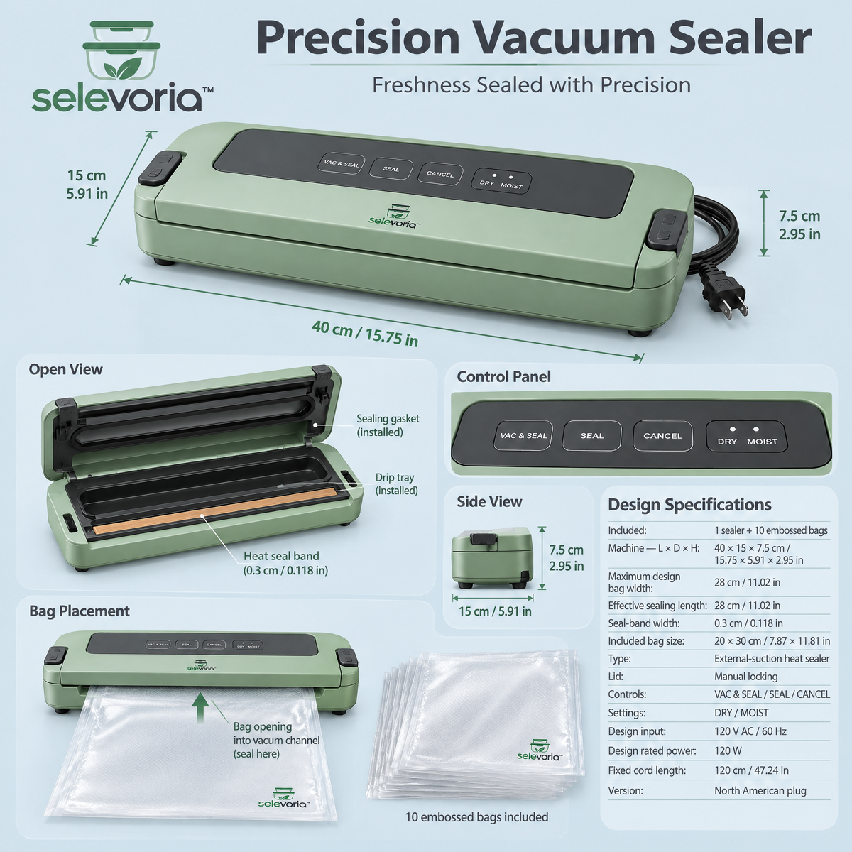 selevoria™ Precision Vacuum Sealer Machine — view 2