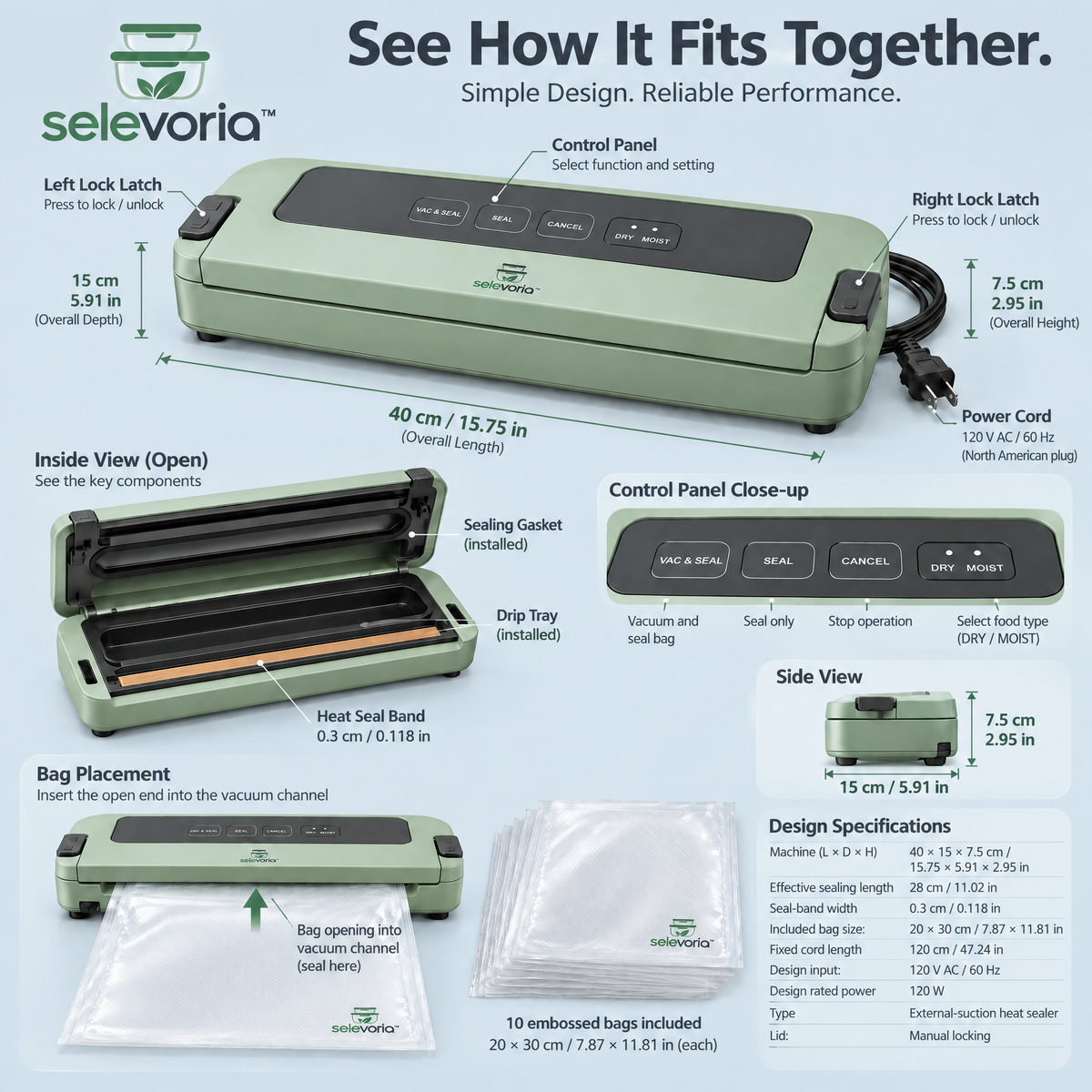 selevoria™ Precision Vacuum Sealer Machine — view 5