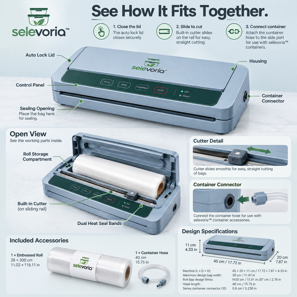 selevoria™ Automatic Food Vacuum Sealer System — view 5