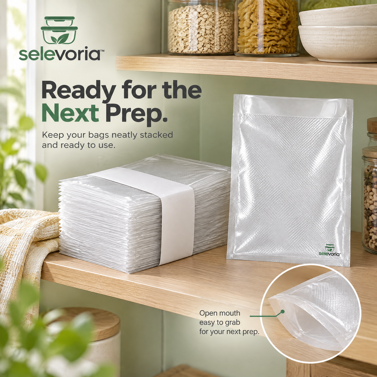 selevoria™ Embossed Vacuum Sealer Bags — view 10