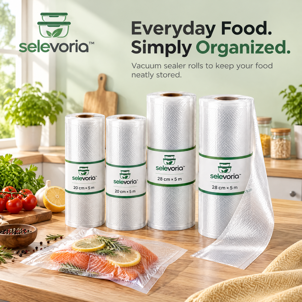 selevoria™ Food Vacuum Sealer Roll Set — view 3