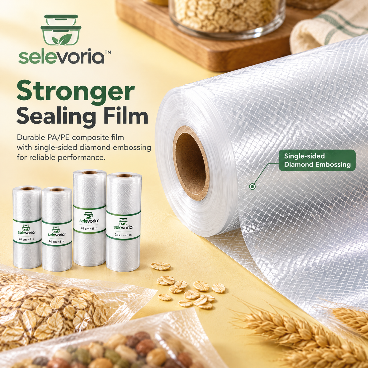 selevoria™ Food Vacuum Sealer Roll Set — view 4