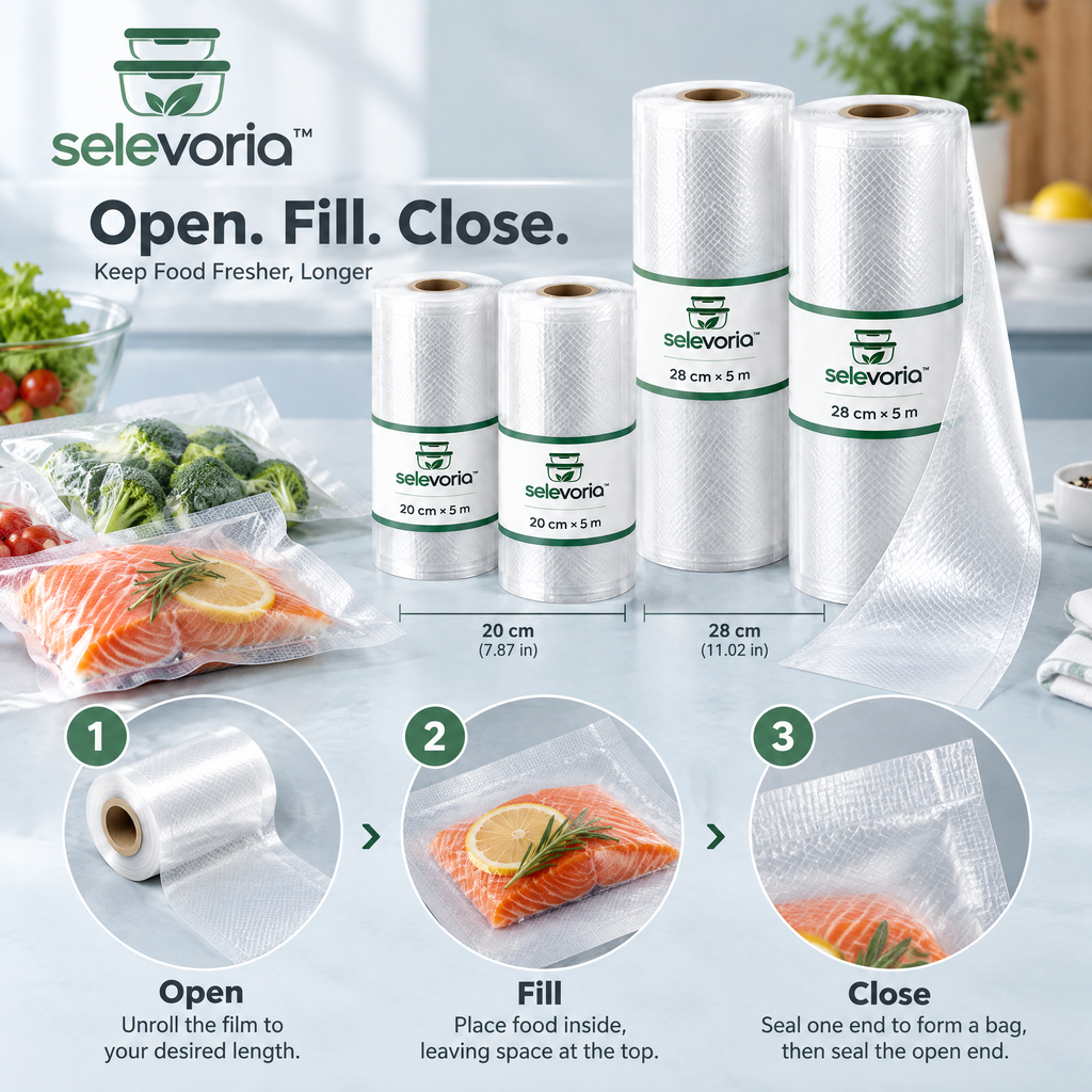 selevoria™ Food Vacuum Sealer Roll Set — view 8