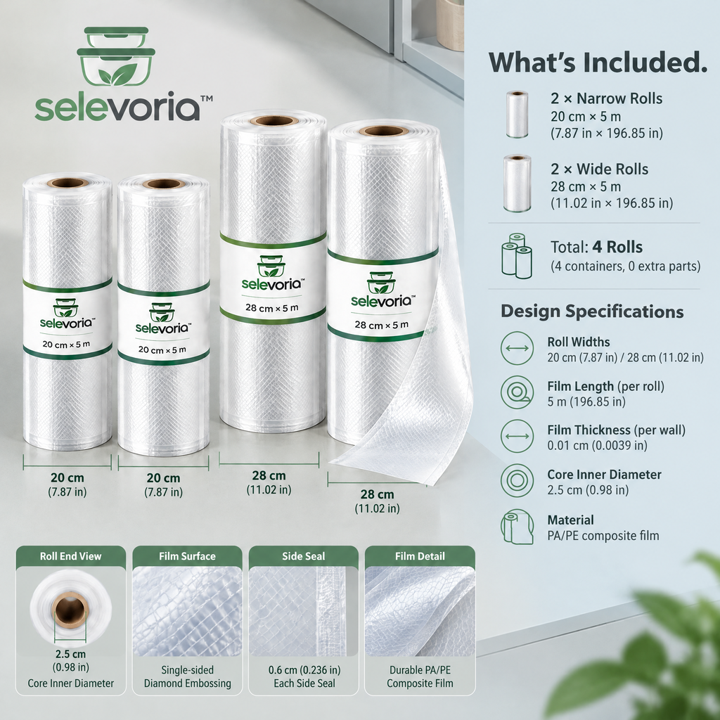 selevoria™ Food Vacuum Sealer Roll Set — view 9