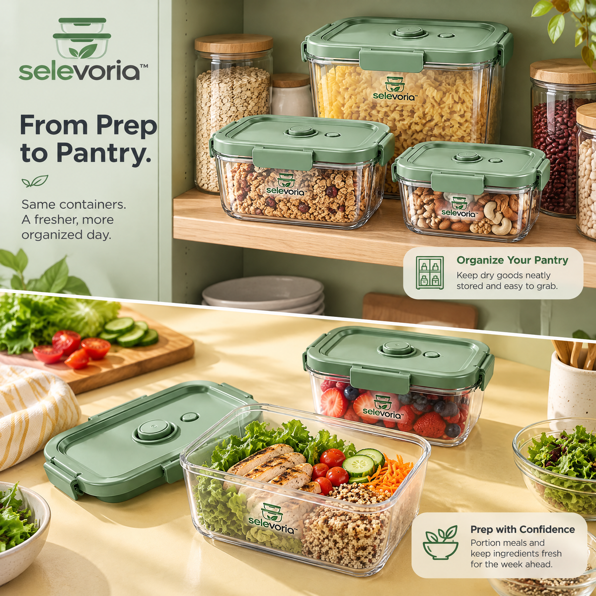 selevoria™ Reusable Vacuum Food Storage Container Set — view 7