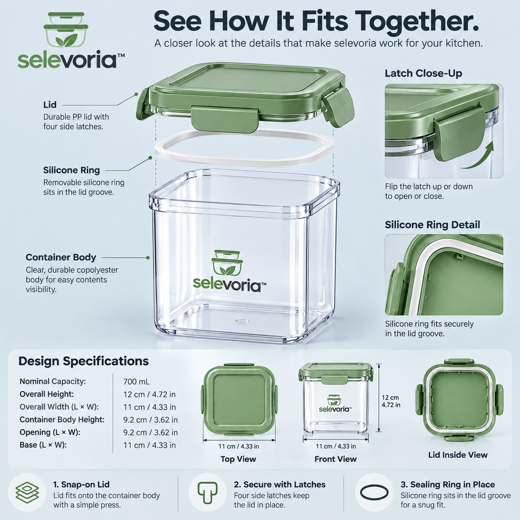 selevoria™ Modular Airtight Food Storage Container Set — view 5