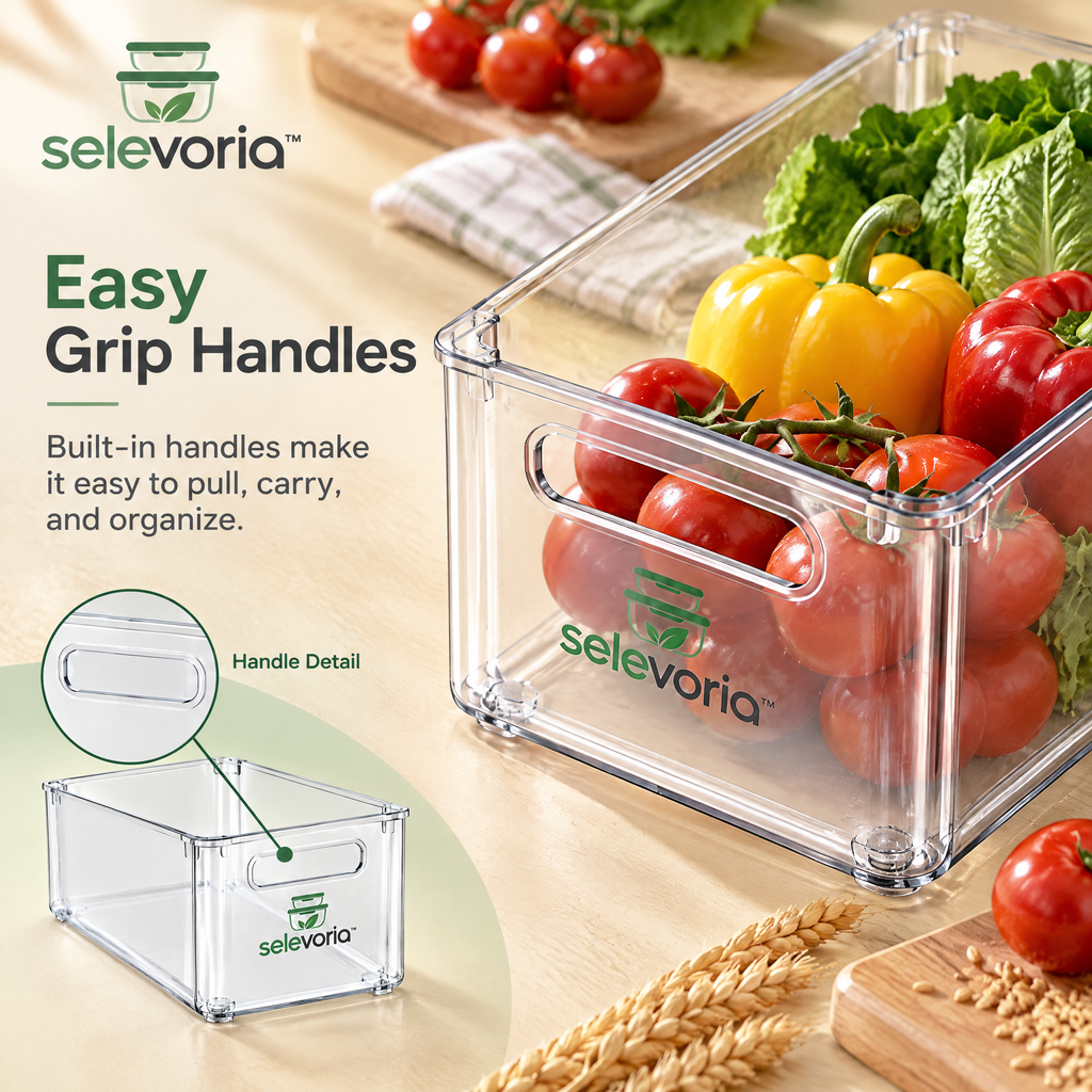 selevoria™ Stackable Refrigerator Food Storage Bins — view 4