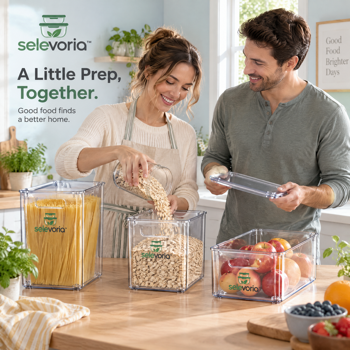 selevoria™ Stackable Refrigerator Food Storage Bins — view 11