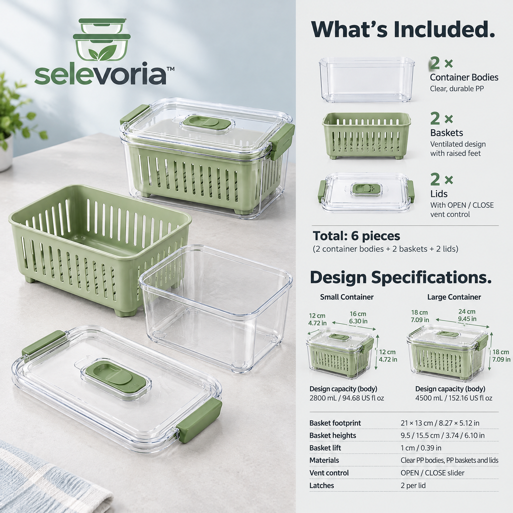 selevoria™ Fresh Produce Storage Container Set — view 9